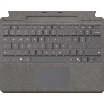 Microsoft Surface Pro klaviatūra QWERTZ vācu ar pildspalvas glabātuvi Platinum