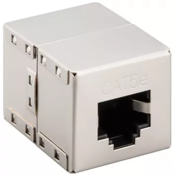 Wentronic Goobay CAT 5e RJ45 savienotājs/savienotājs - līdz 100 MHz tīkliem, ekranēts (15027)