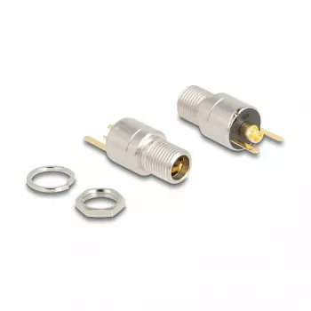 DeLOCK DC savienotājs 5.5 x 2.5 mm sievišķais paneļmontāžas lodēšanas versija 20 V 15 A