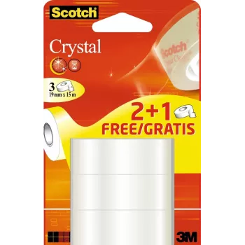 Līmlente kancelejas Scotch 61915RP 15m Caurspīdīga 19mm 3gab