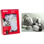 agipa preču birkas 50 x 70 mm balts Bristol papīrs 200 g ar baltu poliestera diegu - 1 gab.