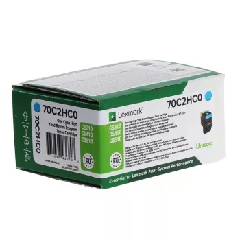 Lexmark 70C2HC0/702HC Toner-kit Cyan Return Program – 3000 lappuses (ISO/IEC)