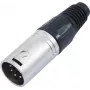 5-pin XLR savienotājs Omnitronic 30208420 — vīrišķais/mātītes audio savienotājs balansētiem signāliem