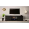 RTV GRANERO 200x56.7x35 melns/melns glancēts Skapis