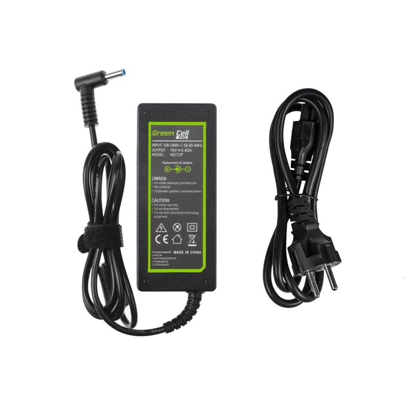 Strāvas adapteris Green Cell AD72P Indoor 65W Melns