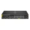 HPE Aruba Networking 6100 12G Class4 PoE 2G/2SFP+ 139W pārvaldāms L3 Gigabit Ethernet (10/100/1000) PoE slēdzis, 1U, melns