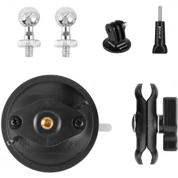 PULUZ Magic Arm Tripod Sūkšanas Kauss Turētājs (Melns)