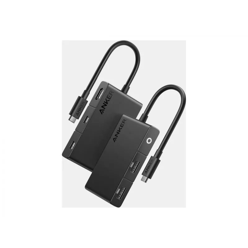 Anker 332 A8356G11 USB-C centrmezgls 5-in-1, 4K HDMI vienam monitoram, melns