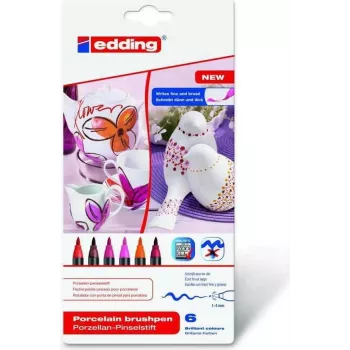 Marķieru komplekts Edding 4200 Antracīts Bordo Oranžs Rozā Sarkans 6 gab.