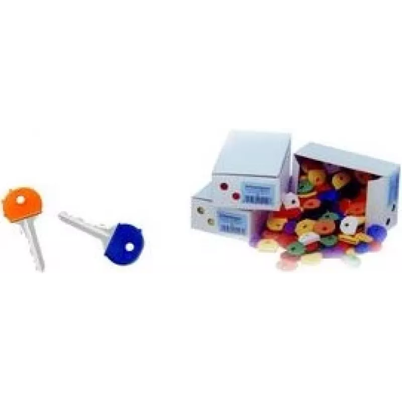 WEDO 262 802599 apaļas atslēgu uzlikas, 25 x 20 mm, 100 gab., dažādās krāsās