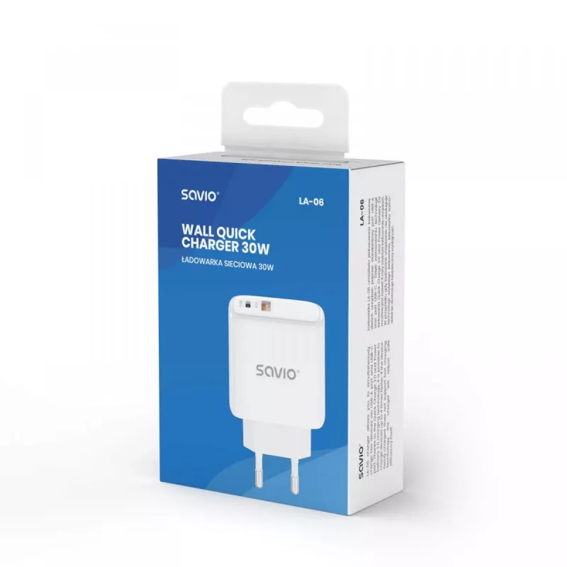 SAVIO LA-06 USB Type A & Type C Quick Charge Power Delivery 3.0 lādētājs