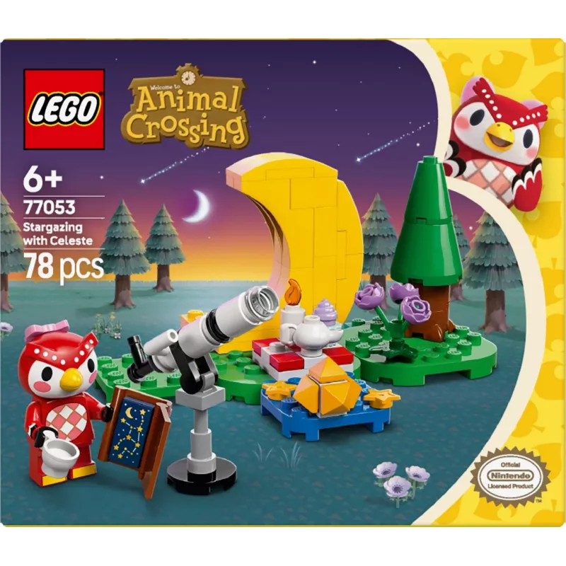 Būvējama rotaļlieta LEGO Animal Crossing Zvaigžņu vērošana ar Eifēmiju komplekts 77053