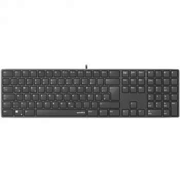 Tastatūra SPEEDLINK SL-640010-BK USB melna vācu izkārtojums Full-size 110 taustiņi