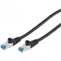 Patch kabelis CAT6a S/FTP RJ45, 1 m, melns