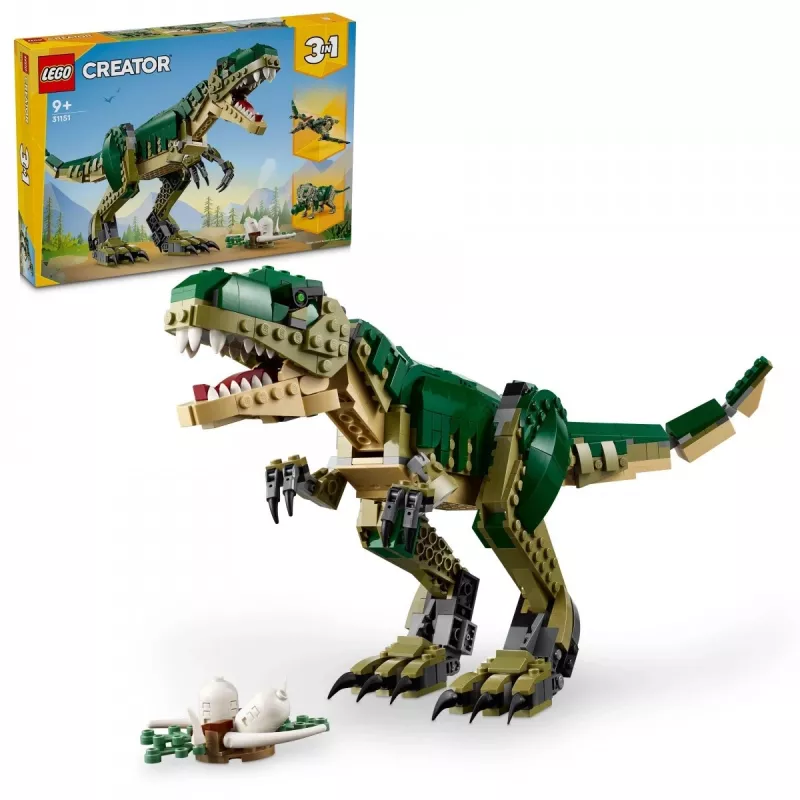 Konstruktors LEGO Creator 3-in-1 T.Rex būvējams modelis, 626 gab., 150 mm augstums, vecums 9+