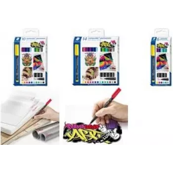 Permanentais marķieris Staedtler Lumocolor 317 C10 Jauktas krāsas 10 gab.