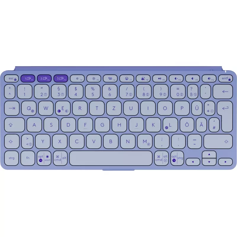 Logitech Keys-To-Go 2, Flieder, Bluetooth, vācu izkārtojums, 920-012966
