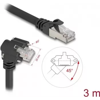 DeLOCK tīkla kabelis 3 m Cat6 S/FTP RJ-45 melns