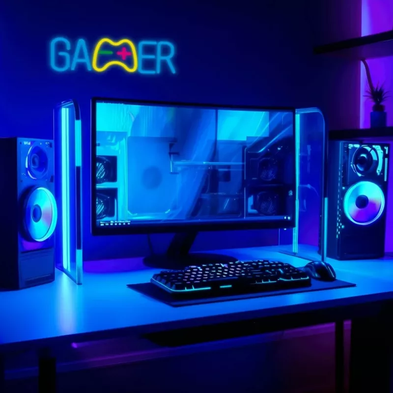 LED Neon gaismas lente MANTA SNL62MT GAMER RGB - RGB spēļu neon lente