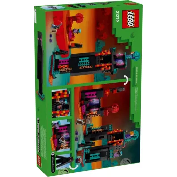Būvējamā rotaļlieta LEGO Minecraft komplekts 21279 Enderman tornis, 867 gabali, 2 minifigūras, 450 mm augstums