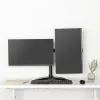 HAGOR HA FS - Divu monitoru stiprinājums galdam - 2 LCD ekrāniem - Melns - Ekrāna izmērs: 38-68 cm (15-27 inch)