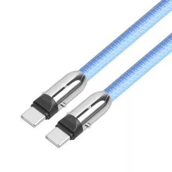 2in1 USB-C kabelis 1m zils