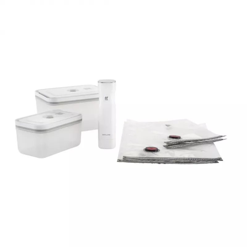 ZWILLING Fresh & Save plastmasas vakuuma sākuma komplekts M/L, 7 gab., baltā krāsā