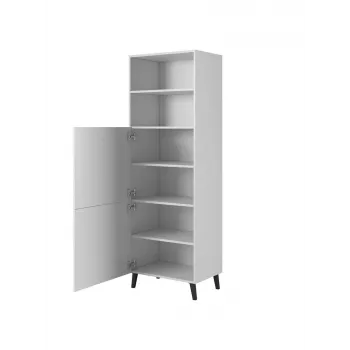 Skapis ABETO 60x40x176.5 cm balts/glancēti balts