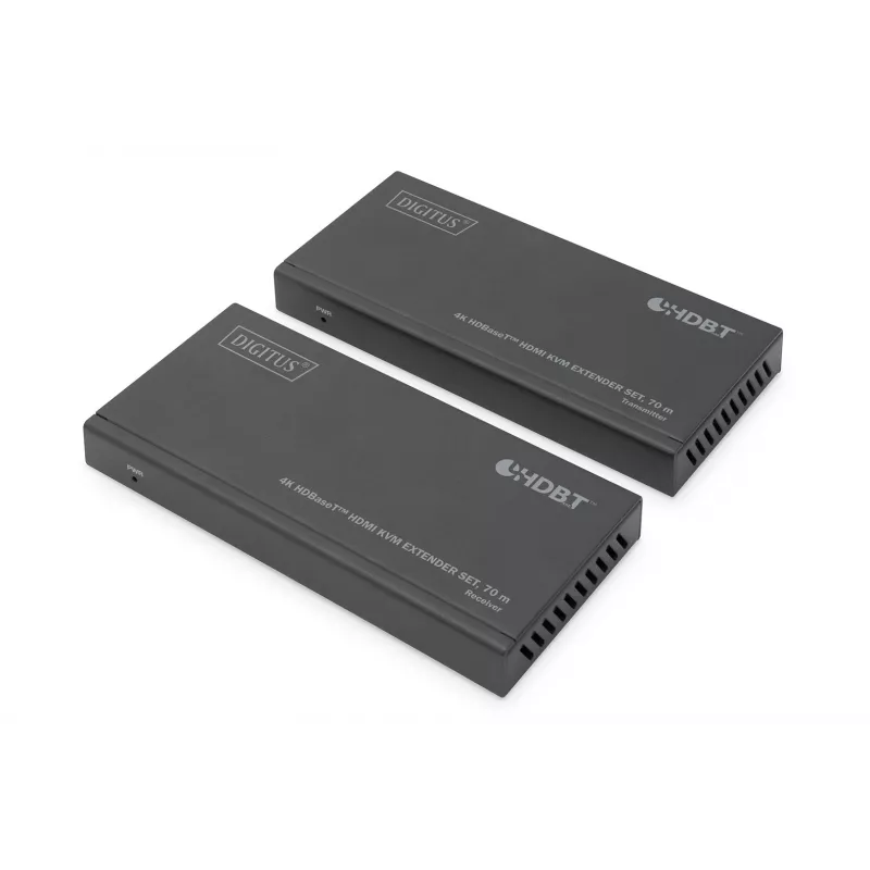 KVM pagarinātāju komplekts Digitus 4K HDBaseT HDMI 70 m vadu