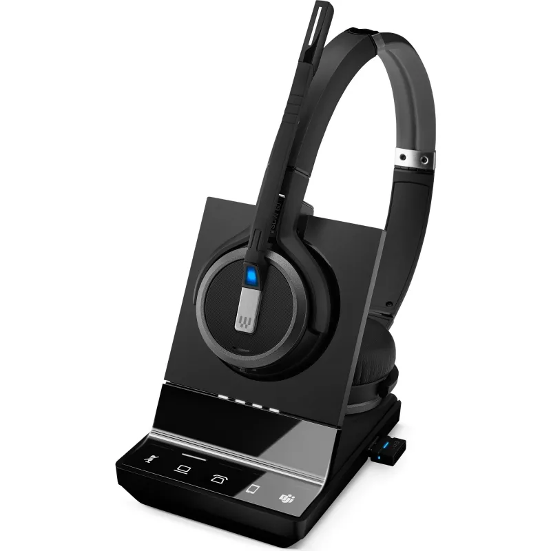 EPOS IMPACT SDW 5066T - Bezvadu un vadu austiņu sistēma - On-Ear - DECT - Melna - Sertificēta Microsoft Teams, Optimizēta UC (1001039)