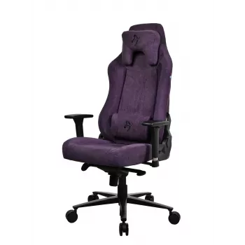 Spēļu krēsls Arozzi Vernazza SoftFabric Purple — ergonomisks, regulējami roku balsti un augstums