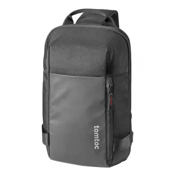 Crossbody soma Tomtoc Navigator-T24 S — melna, kompakta ikdienas nēsāšana