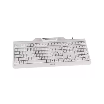 Tastatūra CHERRY KC 1000 SC vadu, ar viedkartes lasītāju, gaiši pelēka, USB, QWERTY UK