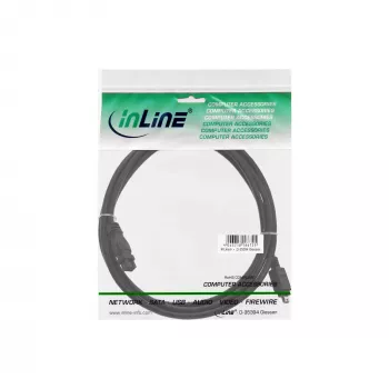 InLine FireWire 400 uz 800 kabelis 1m vīriešu/vīriešu melns