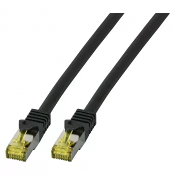 EFB-Elektronik RJ45 Patch vads Cat.6A S/FTP LSZH Cat.7 neekranēts melns 1,5m