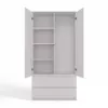 Garderobe Top E Shop SZAFA MALWA B 5 plaukti 2 veramas durvis Balta 900×500×1800 mm