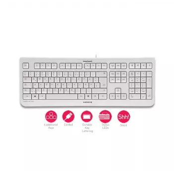 CHERRY KC 1000 klaviatūra mājai USB Šveices pelēka