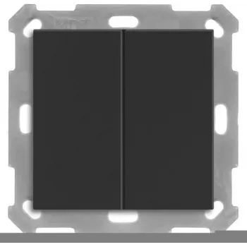 MDT BE-TAL55B206.01 KNX spiedpoga Light 55 Basic 2-vadības melna matēta Neitrāla 1 (BE-TAL55B206.01)