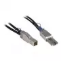 Inter-Tech - Ārējais SAS kabelis - SAS 12Gbit/s - 36 kontaktu 4x ekranēts Mini MultiLane (vīriešu) uz 4x ekranētu Mini MultiLane SAS (SFF-8088), 26 kontaktu (vīriešu) - 1,0 m - Melns (88885007)