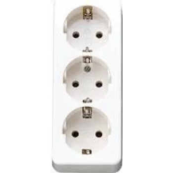 Jung Triple Schuko kontaktligzda bez sprieguma atslodzes, aws 10 S 23 LA WW (10S23LAWW)