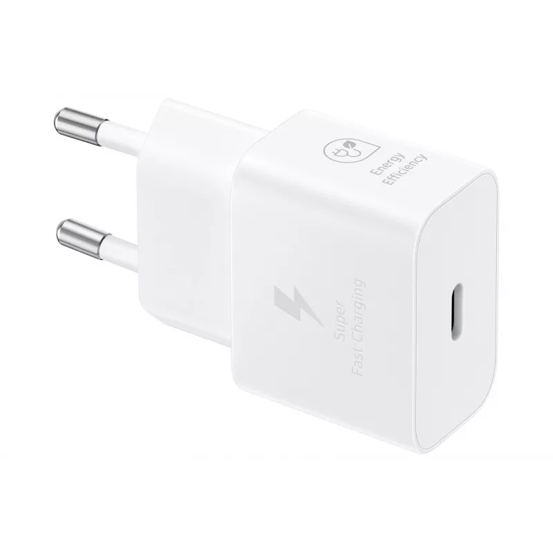 Sienas lādētājs USB-C Samsung EP-T2510 25W Balts, Universāls iekštelpu ātrais lādētājs ar PPS