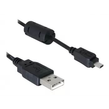 DeLOCK USB kabelis 1.83m Melns Vīrietis/Sieviete Niķelēts