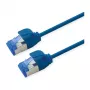 ROLINE Patch Kabelis Cat.6A (Class EA) S/FTP (PiMF), LSOH, PoE, Zils, 1,5 m