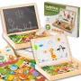 Extralink Toys Divpusējā krīta-magnētiskā tāfele izglītojoša