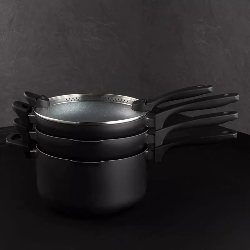 Trauku komplekts Russell Hobbs RH01840EU7 — 4 daļas, saliekams, metālisks marmors