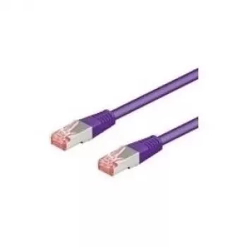 Wentronic Goobay CAT 6 savienojuma kabelis, S/FTP (PiMF), violets, 1 m - LSZH bezhalogēna, varš (93536)