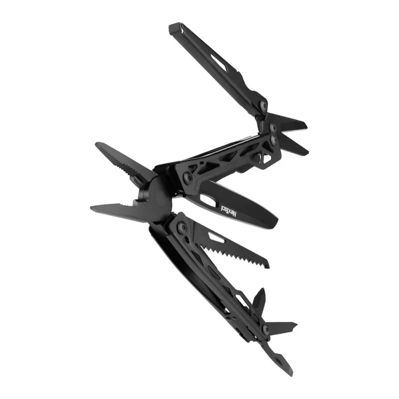 Multirīks Nextool NE20151 — 11-in-1 salokāms daudzfunkciju instruments, melns, salocīts garums 10.6 cm, svars 256 g