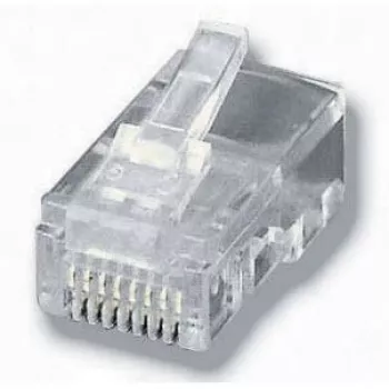 Equip modulārais spraudnis plakanajam kabelim, RJ-45 (8P8C), caurspīdīgs, 0.65 g, 11.7 mm, 21.3 mm, 7.2 mm