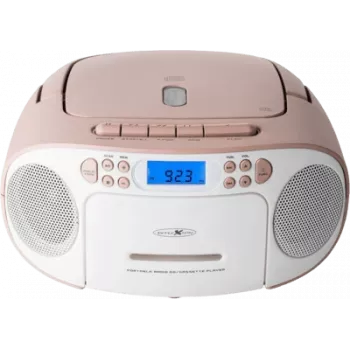 Modinātājpulkstenis radio Reflexion RCR2260 Balts Rozā - kompakts naktsgaldiņa radio