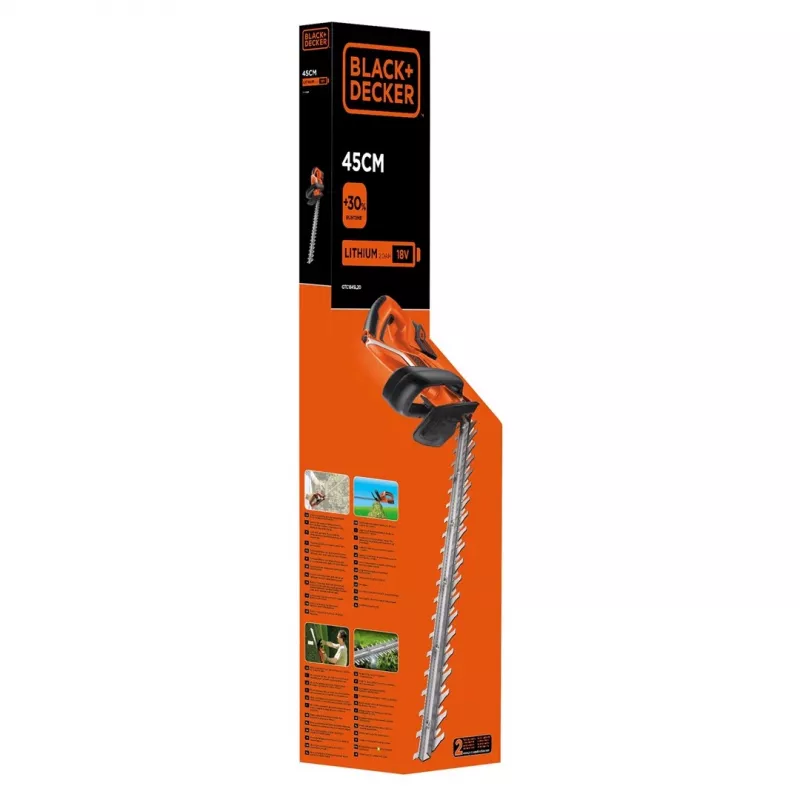 Black & Decker GTC1845L20 Bezvadu dzīvžoga šķēres ar dubulto asmeni 2600g (B667995)